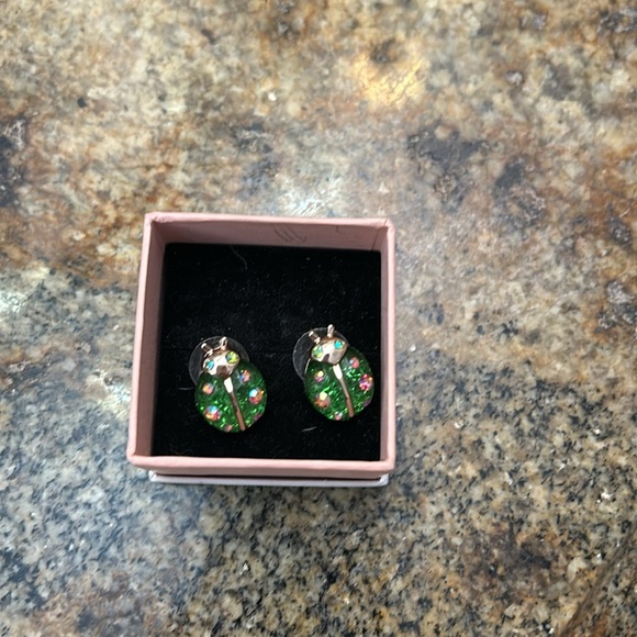 Betsey Johnson Green Ladybug earrings 
Never Worn - Picture 2 of 5